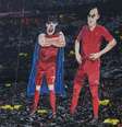 Ribéry e Robben ganharam caricaturas do Batman e do Robin, respectivamente  Foto: Gunter Schiffmann / AFP