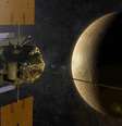 Messenger, que tinha combustível apenas para as manobras, lutou contra o impulso para baixo da gravidade do sol até que impactou a superfície do planeta  Foto: Nasa / Divulgação