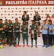 Palmeiras recebeu a taça de vice-campeão do Paulista 2015  Foto: Cesar Greco/Ag Palmeiras / Divulgação