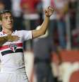 Centurión comemora o gol da vitória do São Paulo  Foto: Djalma Vassão / Gazeta Press