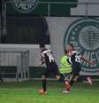 Patric comemora gol no começo do segundo tempo  Foto: Sergio Barzaghi / Gazeta Press