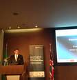 Joaquim Levy discursou para empresários e investidores na bolsa de Londres sobre a economia brasileira  Foto: Patrícia Dantas / Especial para o Terra