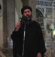 Imagem de vídeo de homem que supostamente é o líder do Estado Islâmico Abu Bakr al-Baghdadi em mesquiya de Mosul. 5/7/2014.  Foto: Site de Mídia Social / Reuters