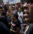 Manifestação em Baltimore por morte de jovem negro Freddie Gray. 3/5/2015.  Foto: Eric Thayer / Reuters