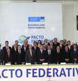 Renan recebeu no Congresso governadores de todo o País para discutir o pacto federativo  Foto: Pedro França / Agência Senado