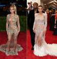 Jennifer Lopez, Beyoncé e Kim Kardashian abusaram da transparência em baile recente  Foto: Getty Images