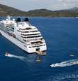 Caiaques e botes partem da marina do próprio navio  Foto: Seabourn/Divulgação