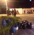 Botijões de gás foram retirados para evitar explosões  Foto:  Vinicio Augusto da Silva / vc repórter