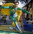 "Super-herói brasileiro" não conseguiu animar a torcida  Foto: Miguel Schincariol / AFP