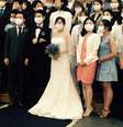 Imagem de casamento retrata medo do Mers na Coreia do Sul  Foto: Time / Reprodução
