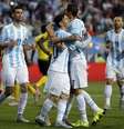 Argentina abriu o placar no começo do jogo, mas não emplacou goleada  Foto: Natacha Pisarenko / AP