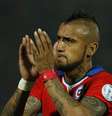 Vidal foi titular mesmo após acidente de trânsito durante semana  Foto: Luis Hidalgo / AP
