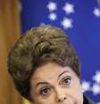 Brazil's President Dilma Rousseff reacts during a meeting with South Korea's President Park Geun-hye (not pictured) at the Planalto Palace in Brasilia April 24, 2015.  Foto: Ueslei Marcelino / Reuters
