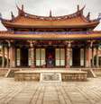Templos antigos e prédios modernos fazem parte da paisagem de Taiwan  Foto: Sean Pavone/Shutterstock