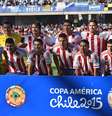 Seleção do Paraguai na Copa América de 2015  Foto: Yuri Cortez / AFP