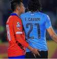 Gonzalo Jara provocou e causou a expulsão de Cavani na Cpa América  Foto: Reprodução