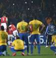 Jogadores da Seleção Brasileira lamentam eliminação nos pênaltis  Foto: Yuri Cortez / AFP