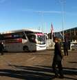 Ônibus leva Seleção Brasileira embora do Chile  Foto: Allan Brito / Terra