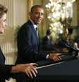 Dilma e Obama concedem entrevista na Casa Branca.  30/6/2015.  Foto: Jonathan Ernst / Reuters