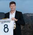 Gerrard quando apresentado pelo Los Angeles Galaxy; vitória na estreia  Foto: Instagram / Reprodução