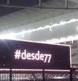 Corinthians lembrou final do Paulista de 1977 no telão da sua Arena  Foto: Twitter / Reprodução