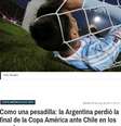 Sites argentinos destacaram sofrimento da torcida  Foto: Reprodução