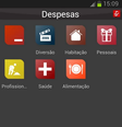 Aplicativo Finance aposta numa interface com ícones ilustrativos para facilitar a divisão de despesas  Foto: Reprodução