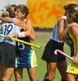 Equipe feminina de hóquei sobre a grama em jogo contra a Argentina: revolta e manifesto contra falta de apoio  Foto: Facebook / Divulgação