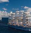 Maior veleiro do mundo chega aos mares em 2017 e ultrapassará o Royal Clipper (foto)  Foto: Star Clippers/Divulgação