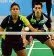 Dupla brasileira mista formada por Alex Yuwan Tjong e Lohaynny Vicente foi  eliminada na semifinal pelos anfitriões Toby Ng e Alex Bruce, mas ficou com bronze  Foto: Osmar Portilho / Terra