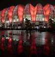 Beira-Rio fica iluminado para a partida contra o Tigres  Foto: Gustavo Granata / EFE