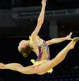 Atletas da ginástica rítmica se apresentaram nesta sexta-feira no Toronto Coliseum nos Jogos Pan-Americanos 2015. As brasileiras Natália Gaudio e Angélica Kvieczynski competiram na prova individual  Foto: Osmar Portilho / Terra