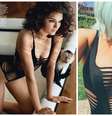 Kylie Janner, 17 anos, postou foto neste domingo com maiô de tiras supersensual.  Com cabelos azulados, depois de descoloridos, a irmã mais nova de Kim Kardashian não liga de mostrar seus dotes físicos. O maiô é o mesmo que foi usado por Kendall Jenner em ensaio da revista Allure em fevereiro  Foto: @kendalljenner e @kyliejenner/Instagram / Reprodução