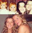 Modelo postou fotos para parabenizar a irmã gêmea  Foto: @giseleofficial / Instagram / Reprodução