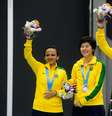 Lin Gui, Caroline Kumahara e Ligia Silva disputaram a medalha de outro no tênis de mesa por equipes dos Jogos Pan-Americanos de Toronto contra o time dos Estados Unidos  Foto: Osmar Portilho / Terra