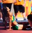 Dores impediram que a atleta brasileira terminasse a prova  Foto: Wagner Carmo / Inofavoto / Gazeta Press