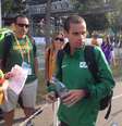 Franck Caldeira abandonou a prova da maratona do Pan  Foto: Terra