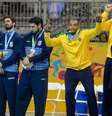 Após jogo apertado, Brasil bateu Argentina na prorrogação e ficou com a medalha de ouro do handebol masculino dos Jogos Pan-Americanos de Toronto  Foto: Osmar Portilho / Terra