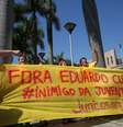 Manifestantes protestaram contra o parlamentar em São Paulo, nesta segunda  Foto: Renato S. Cerqueira / Futura Press