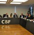 Iminente saída de Del Nero, que está licenciado do cargo, da presidência da CBF está provocando uma guerra política em seus bastidores  Foto: CBF / Divulgação