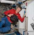 Paolo Nespoli  durante missão espacial em 2011  Foto: Nasa / Divulgação