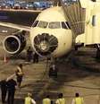 Chuva de granizo destruíram janelas e o bico do Airbus A320 da Delta Airlines nos Estados Unidos.  Foto: efe