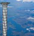 A torre é inflada e guiada a partir de sua base, 20km abaixo  Foto:  THOTHX.COM