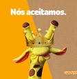 Resposta do Giraffas ao convite feito pelo Burger King ao McDonald's  Foto: Facebook / Reprodução