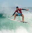 Gabriel Medina durante a etapa do Rio de Janeiro do Mundial de Surfe.  Foto: Getty Images