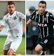 Meias do Santos e do Corinthians vivem grande fase em suas carreiras e são alguns da minoria de jogadores convocados que atuam no Brasil  Foto: Getty Images