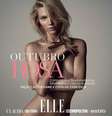 Aline está nua na capa da revista Elle deste mês em apoio a prevenção do câncer de mama  Foto: @alineweber_real / Reprodução