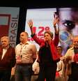 Dilma participa do Concut com Lula e Pepe Mujica  Foto: Agência PT