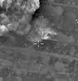 Foto divulgada pelo Ministério de Defesa da Rússia mostra bombardeio contra supostas instalações do Estado Islâmico na Síria.  Foto: EFE