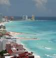 Vista aérea da praia de Cancún  Foto: iStock